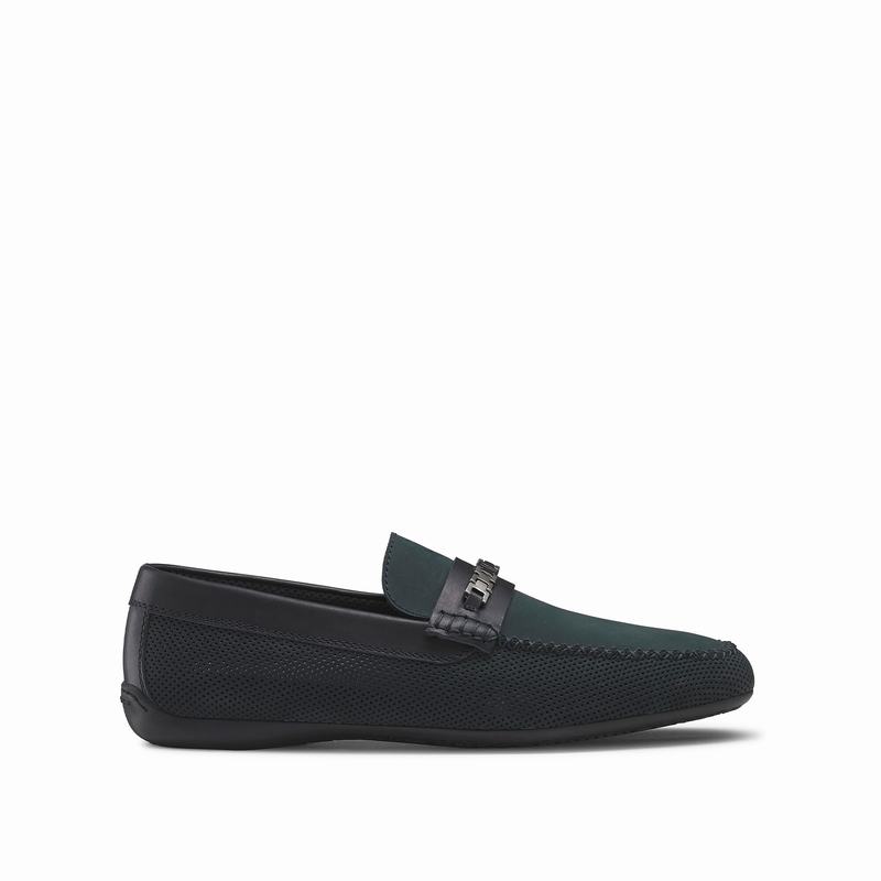 Russell & Bromley Crossover Slip-On Loafers Mens Blue [BFA4462KE]